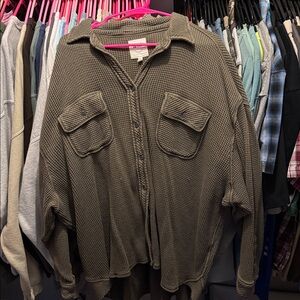 Aerie Olive Green Lumberjane